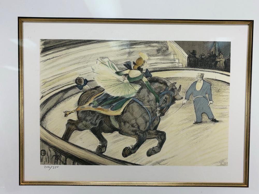 After Toulouse-Lautrec Numbered Framed Lithograph