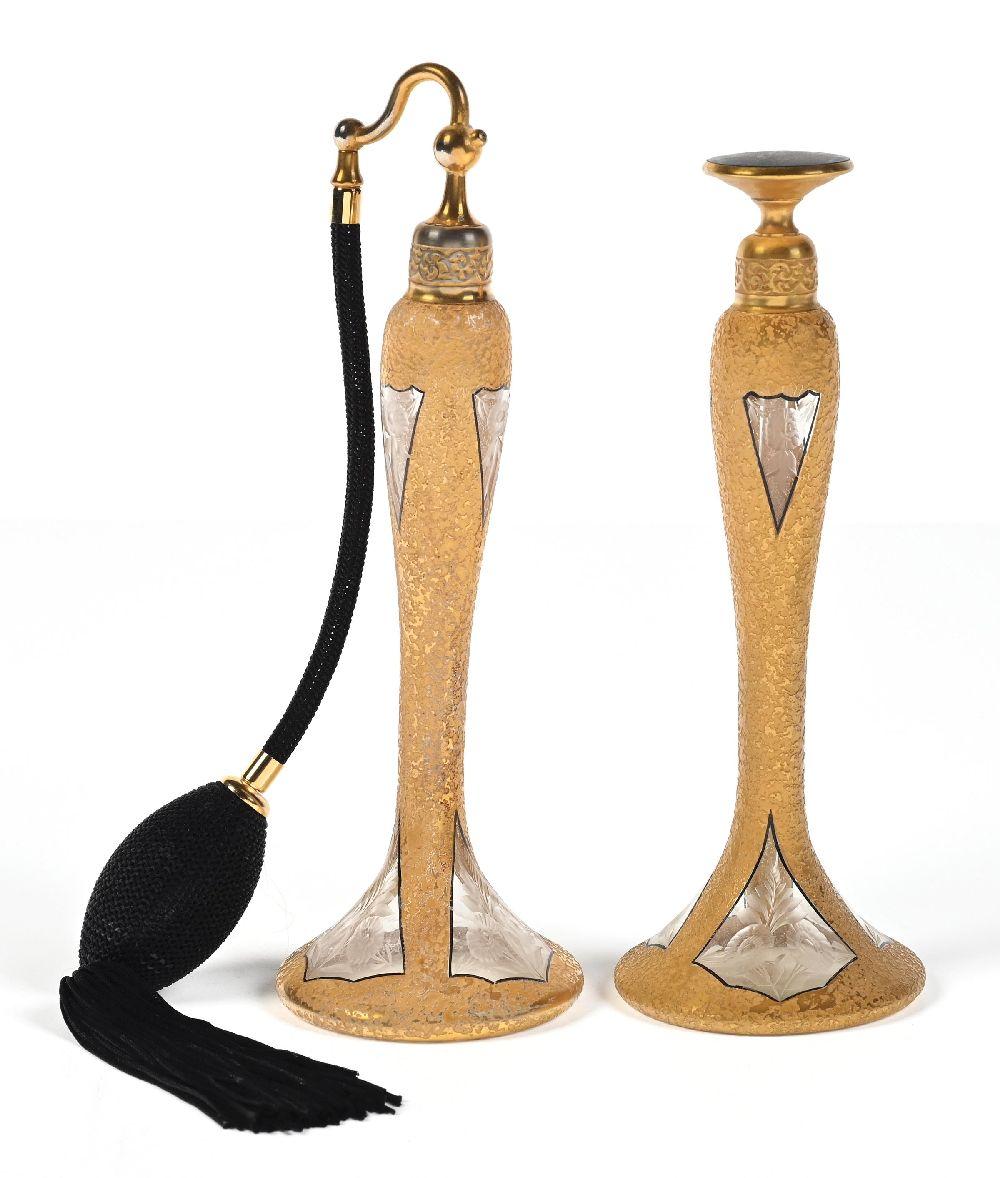 LOT OF 2: ART DECO DEVILBISS PERFUME ATOMIZER & DAUBER SET