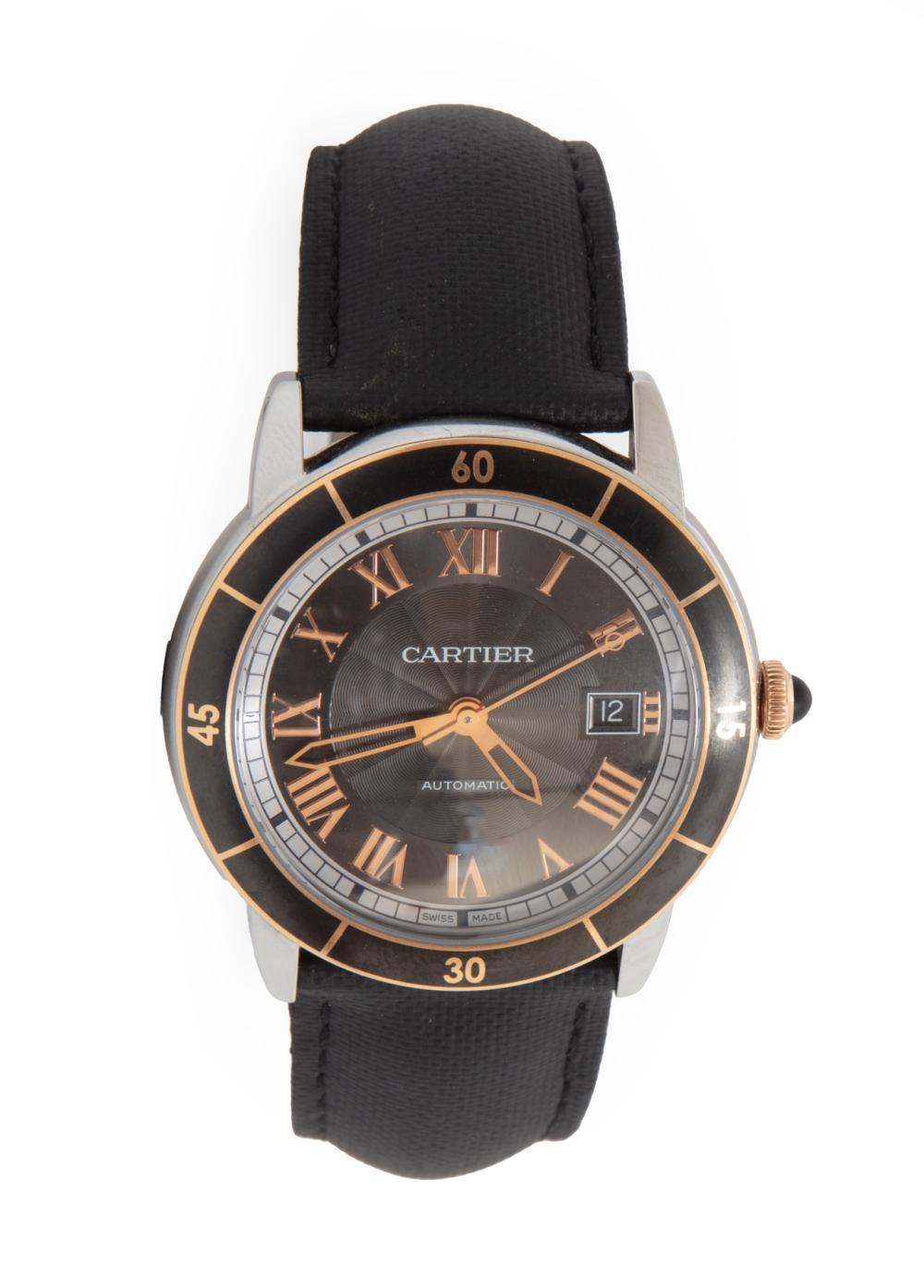 Cartier Ronde Croisiere Steel and Rose Gold Watch