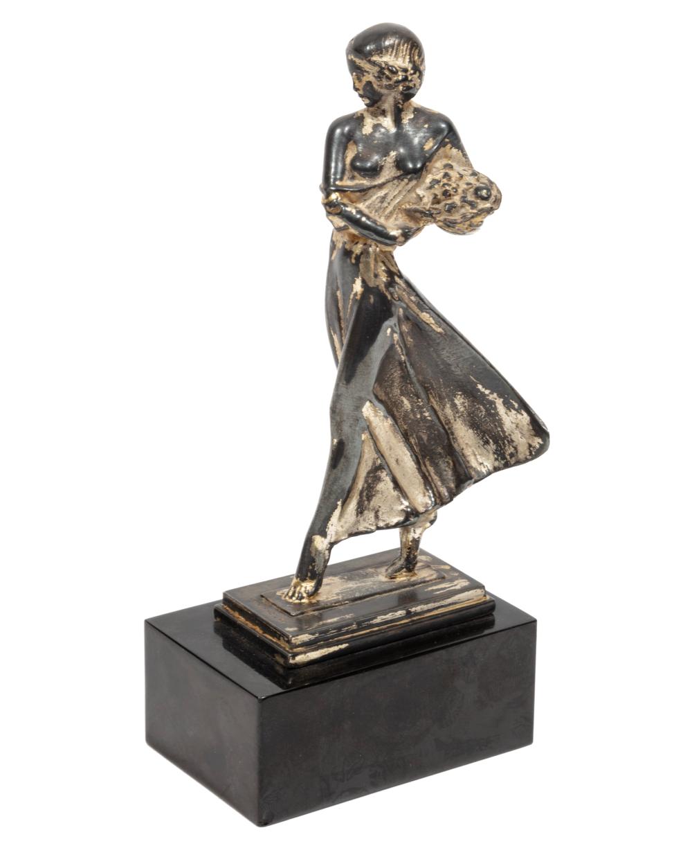 Mario Joseph Korbel, Czech/American 1882-1954, "Untitled: Woman with Flowers", bronze
