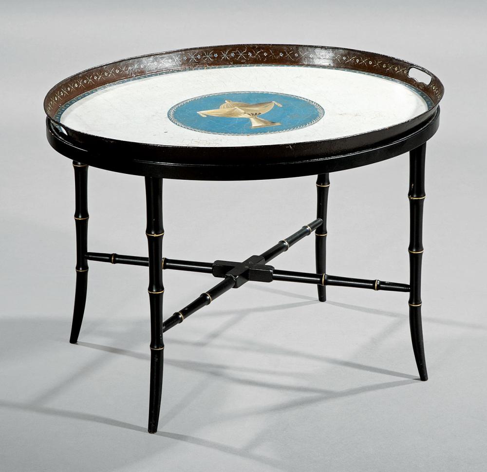 English Tôle Peinte Gallery Tray