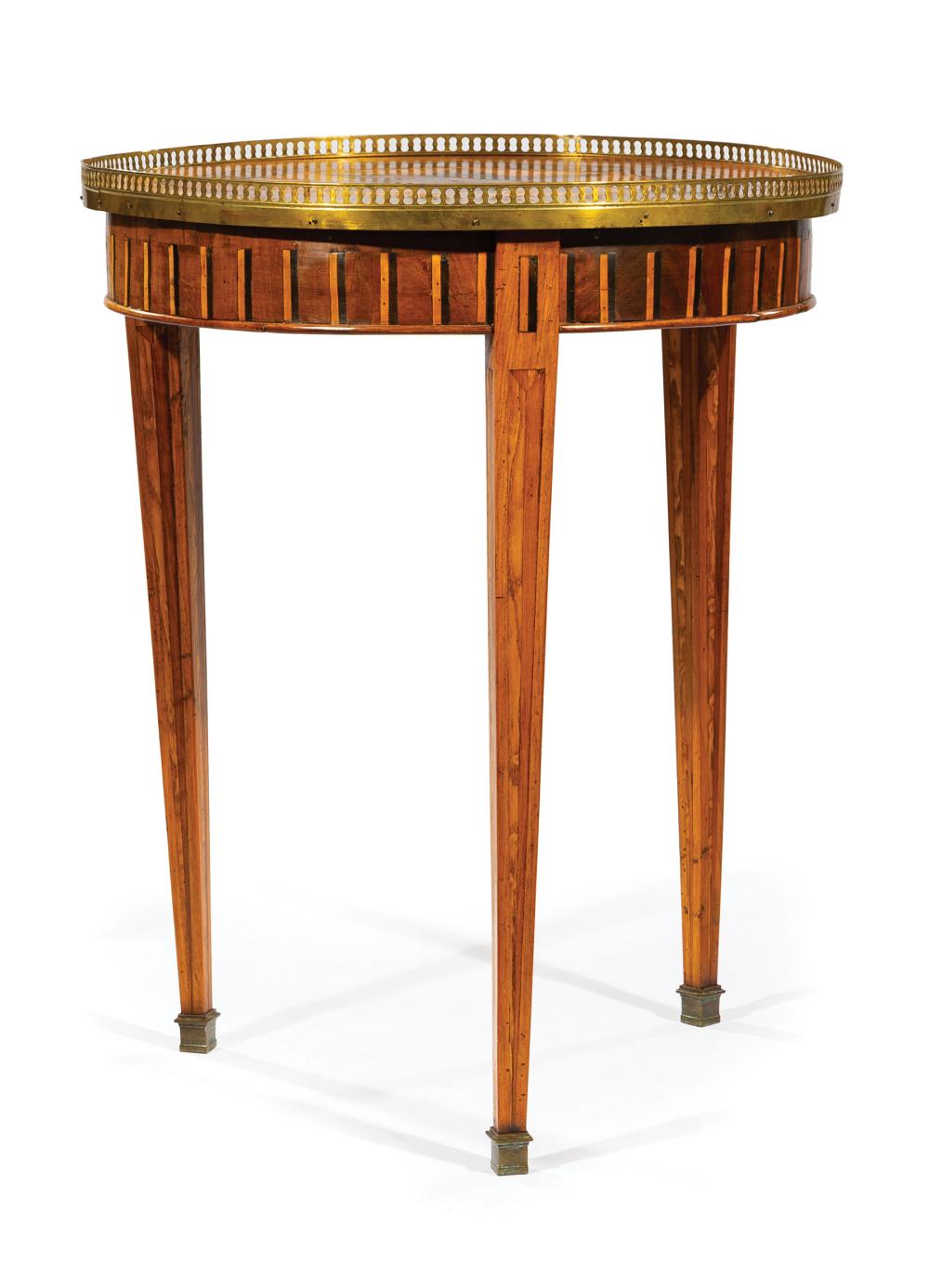 Louis XVI-Style Parquetry Bouillotte Table