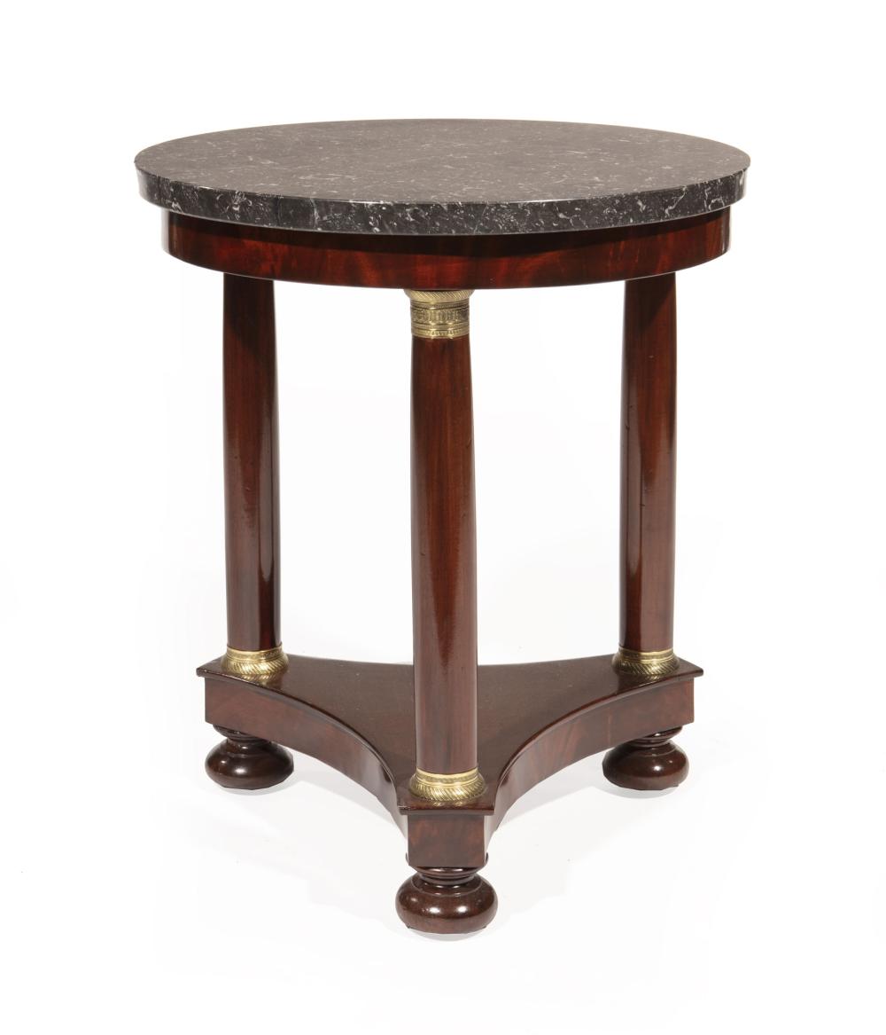 American Bronze-Mounted Mahogany Side Table