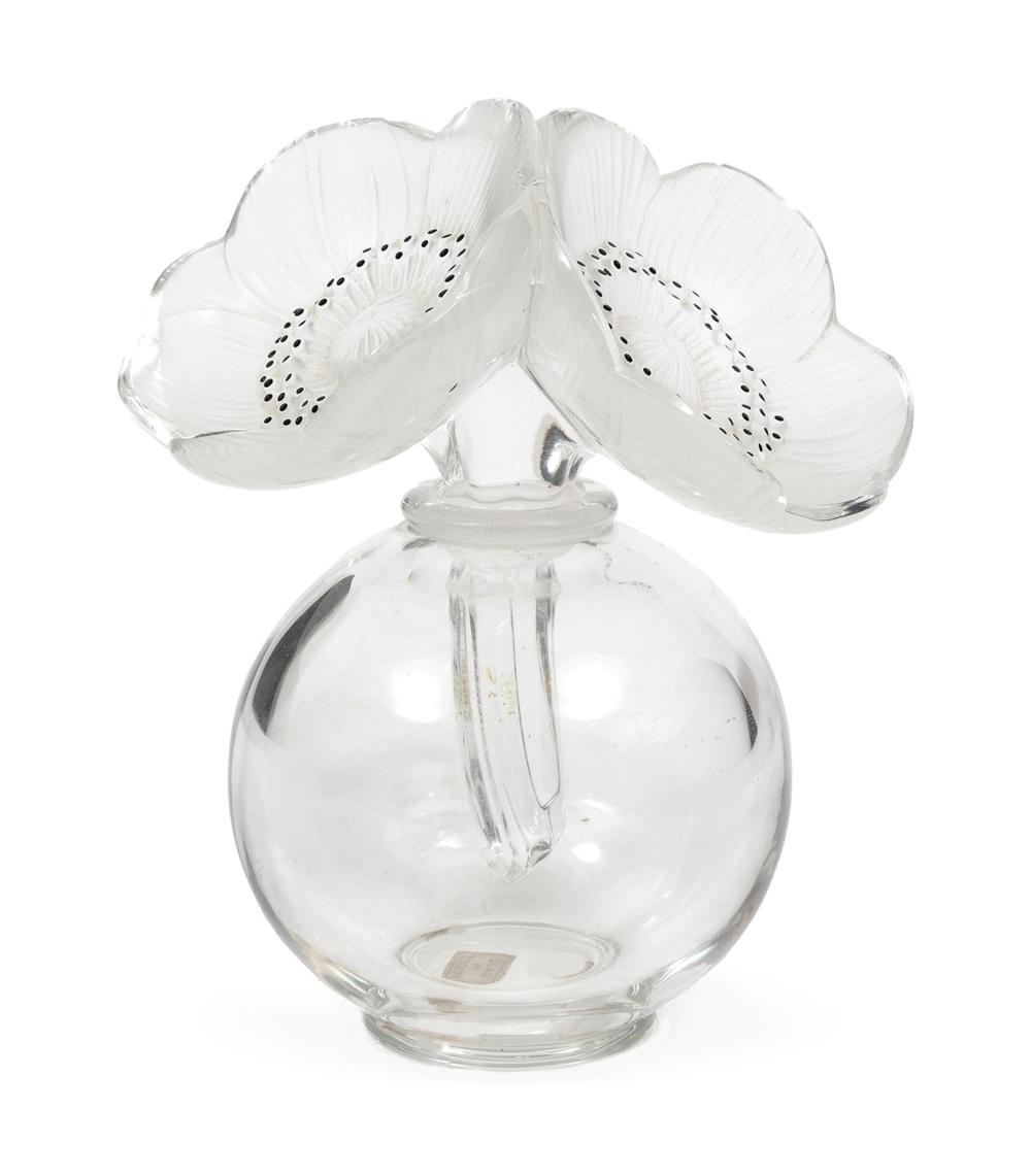 Lalique Crystal "Anemone" Perfume Bottle
