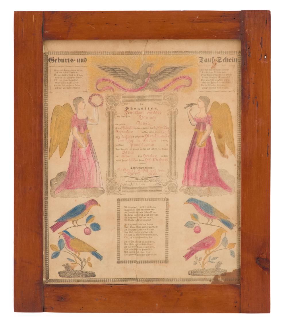 Pennsylvania Fraktur, 1845,... image