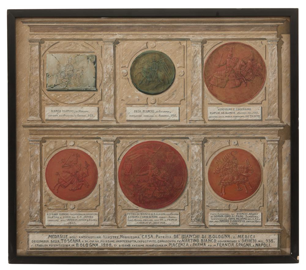 Watercolor and Gouache of Classical Medallions