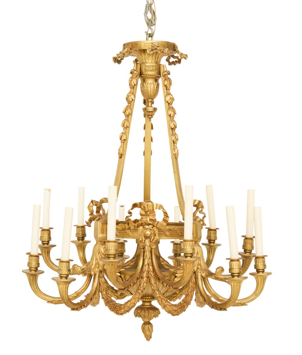 French Bronze Chandelier in... image