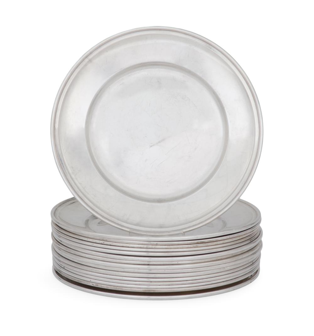 Sixteen Sterling and Silverplate Bread-and-Butter Plates