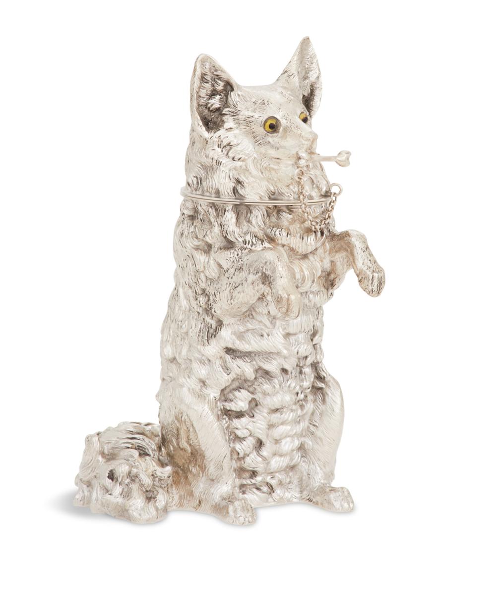 German Novelty "Dog" Sterling Silver Cocktail Shaker
