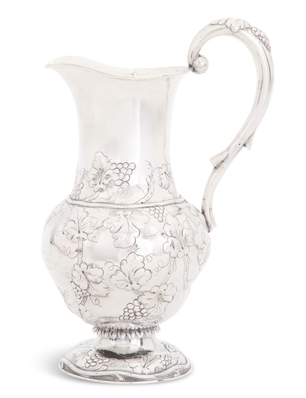 New Orleans Coin Silver Water Pitcher
