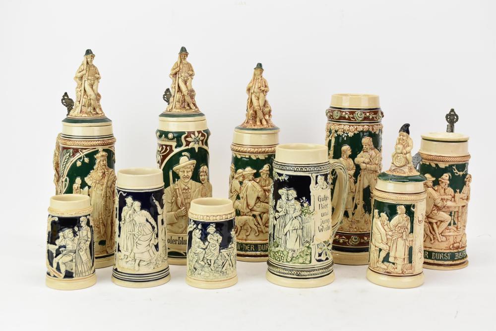 Group of Assorted German Steins