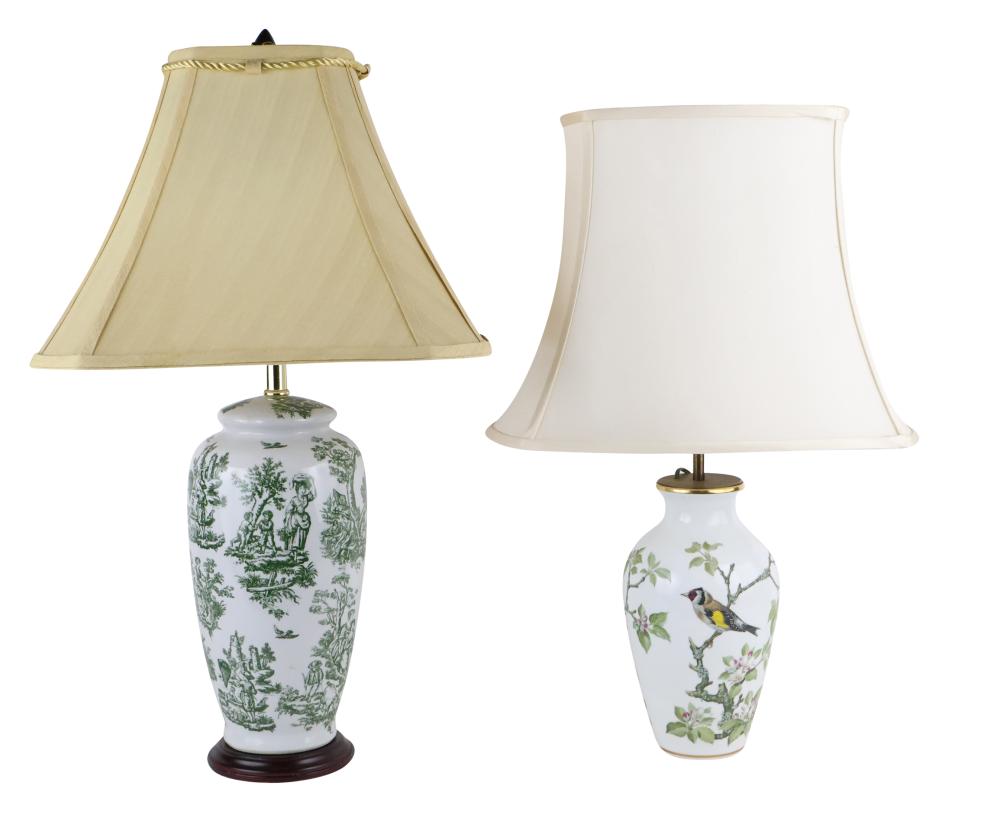 Two Porcelain Table Lamps