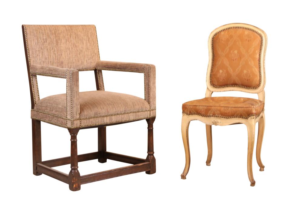 Louis XV Style White-Painted Side Chair