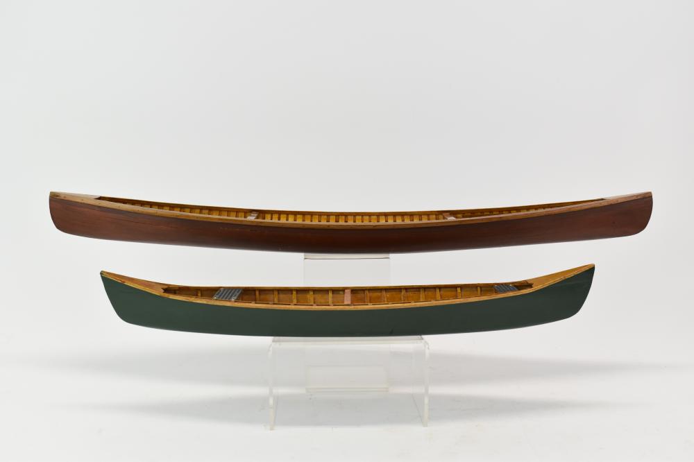 Vintage Brown Stained Diminutive Canoe