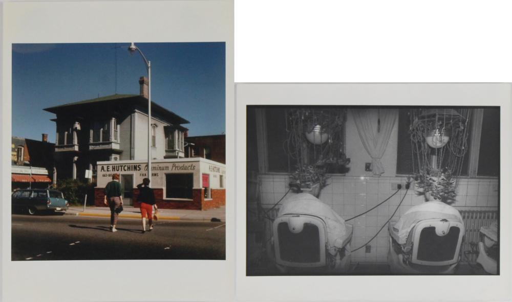 Nina Kuo, Chinese-American 20th C., Beijing Hair Salon, Black and White Photograph