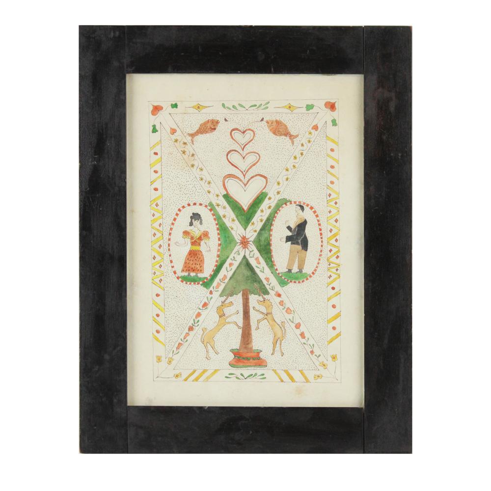 Painted Coat of Arms Fraktur