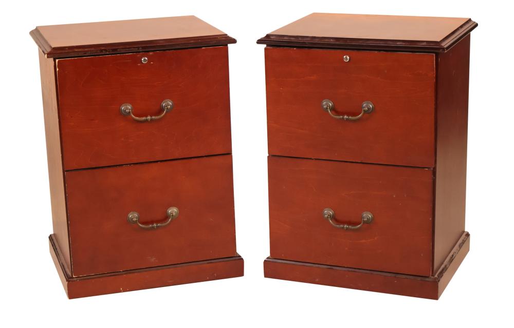 Pair of Wood Filing Cabinets