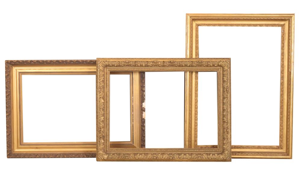 Three Giltwood Frames Largest Overall: 43"h x 32"w
