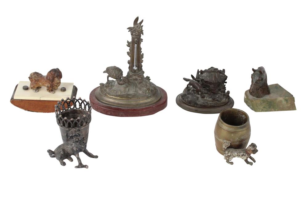 Six Animal Figural Desk Articles