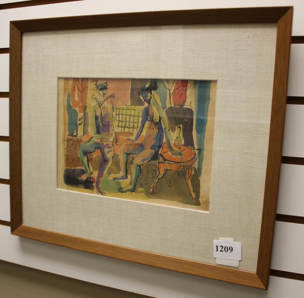 WATERCOLOR ON PAPER IN THE STYLE OF WILLIAM GROPPER