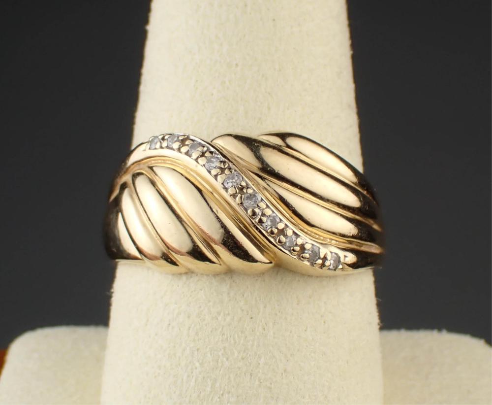 MEN'S DIAMOND & 14K GOLD RING