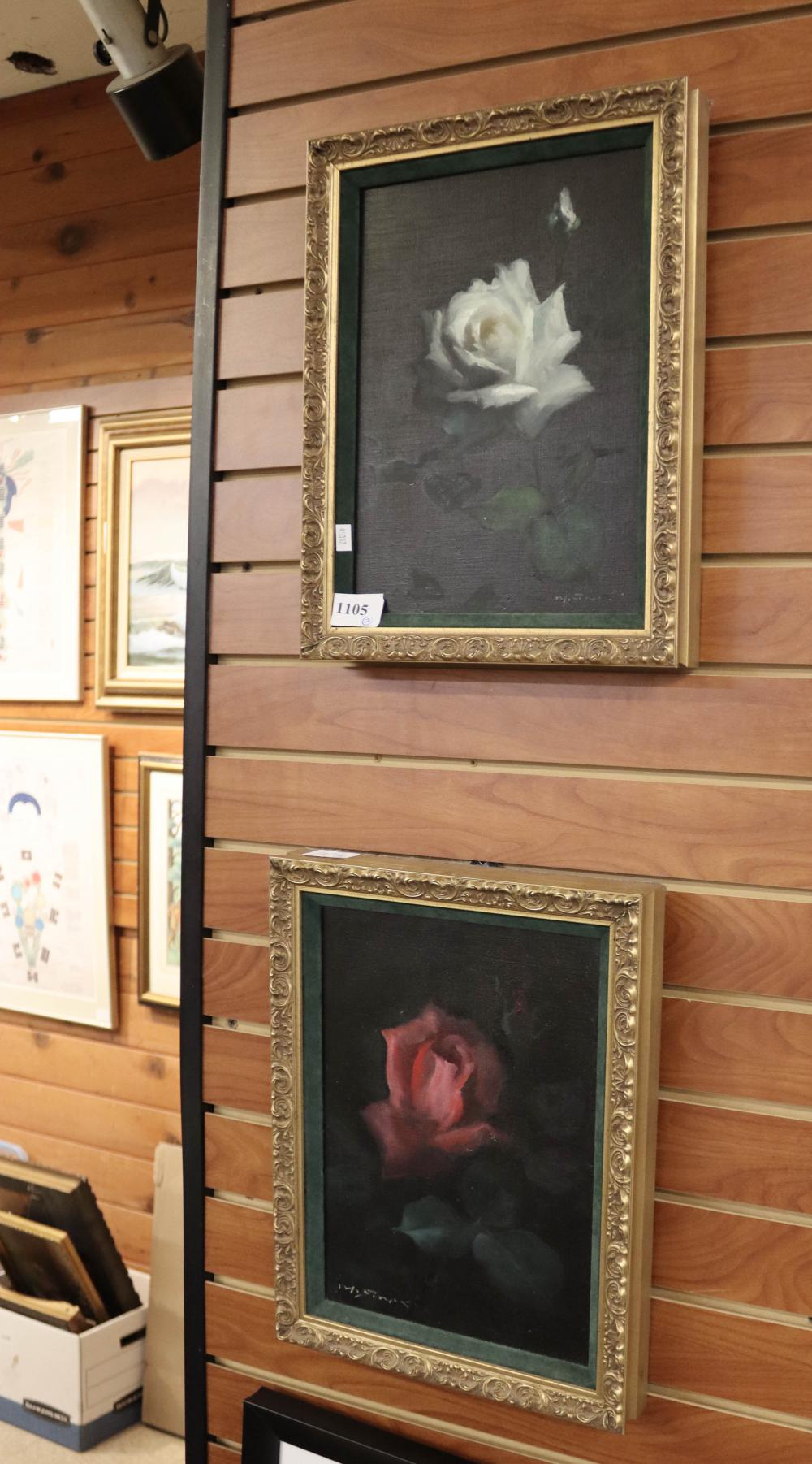 2 FLORAL PAINTINGS