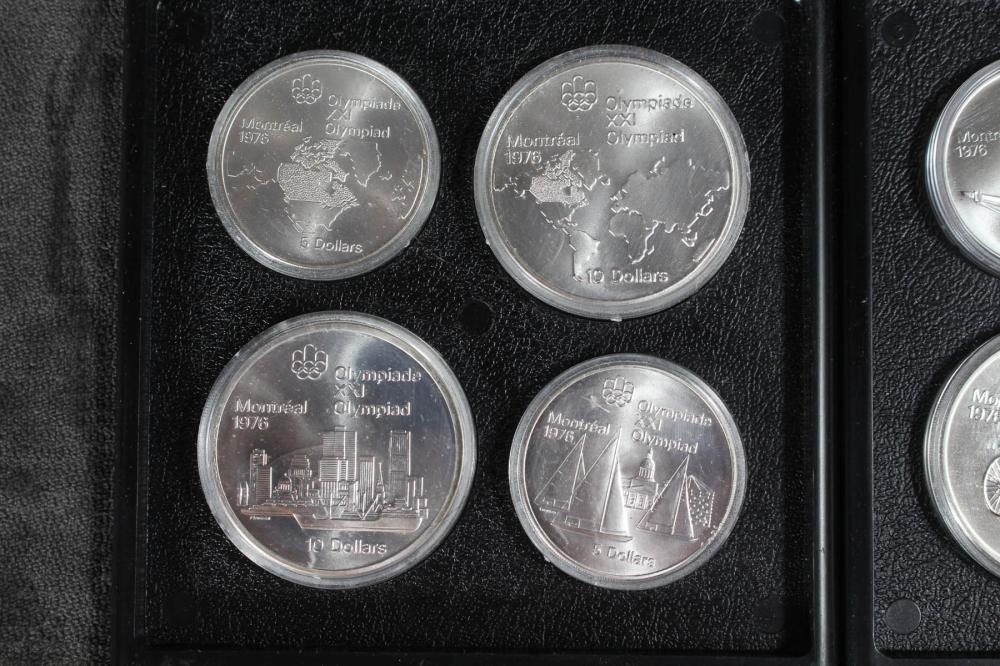 Lot - CASED CANADIAN OLYMPICS SILVER COIN SET