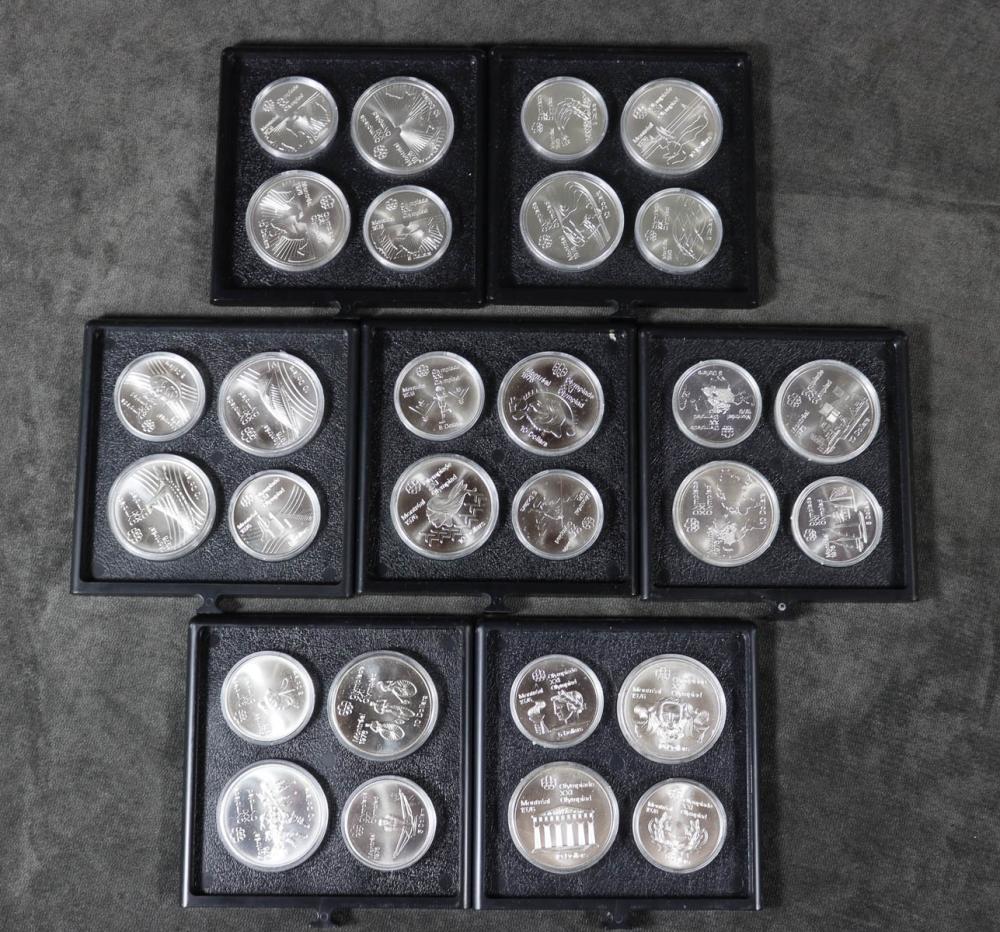CASED CANADIAN OLYMPICS SILVER COIN SET