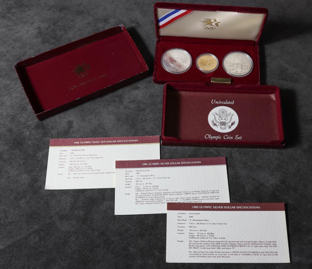 CASED 1983/84 U.S. OLYMPIC COIN MINT SET