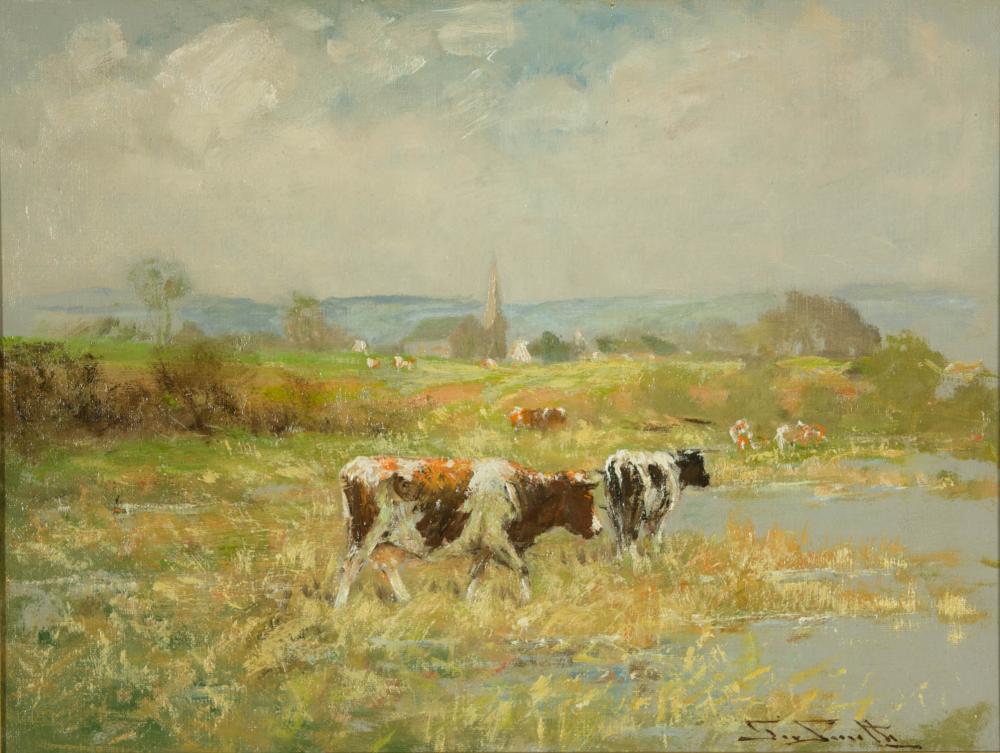 GEORGE SMITH OIL ON CANVAS LAID ON BOARD