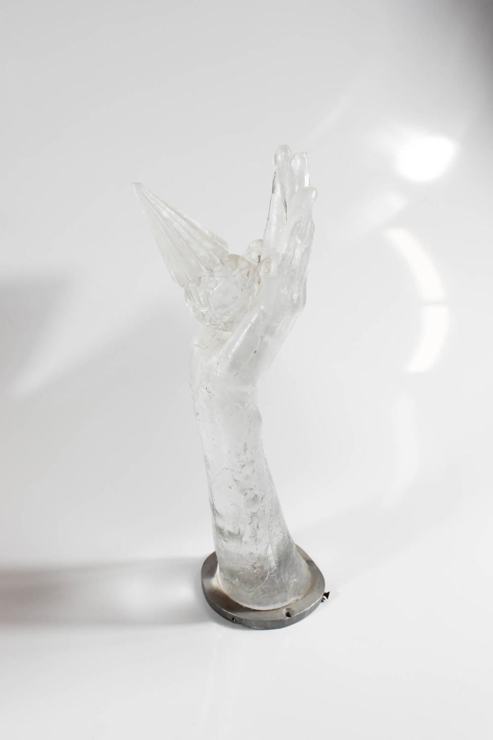 MARY FOX GLASS AND BRONZE SCULPTURE, "DREAMS"