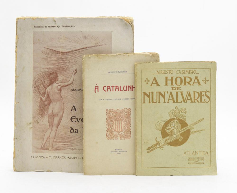 CASIMIRO, Augusto. Lote de 3 vols. brs.
