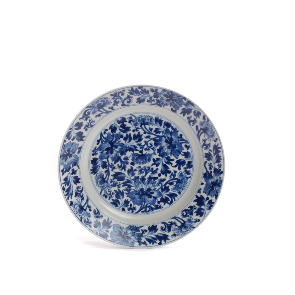 Prato em porcelana chinesa Kangxi