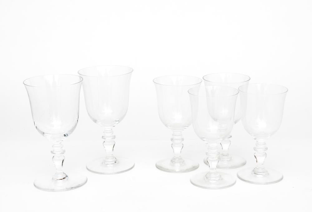 A Set of Four Baccarat "Provence" Wine Glasses and Two Water Goblets