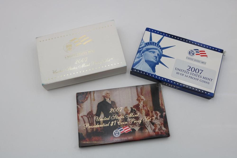 2007 U.S. MINT PROOF SET W PRESIDENTIAL $1