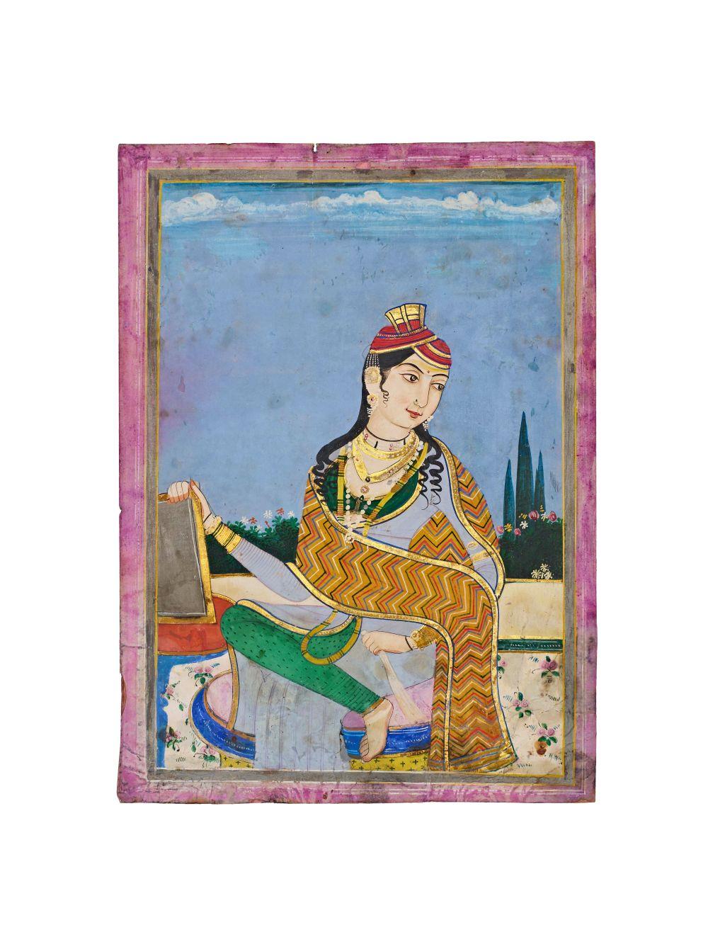 PORTRAIT OF A SEATED LADY, MUGHAL OR DECCAN, 18TH CENTURY