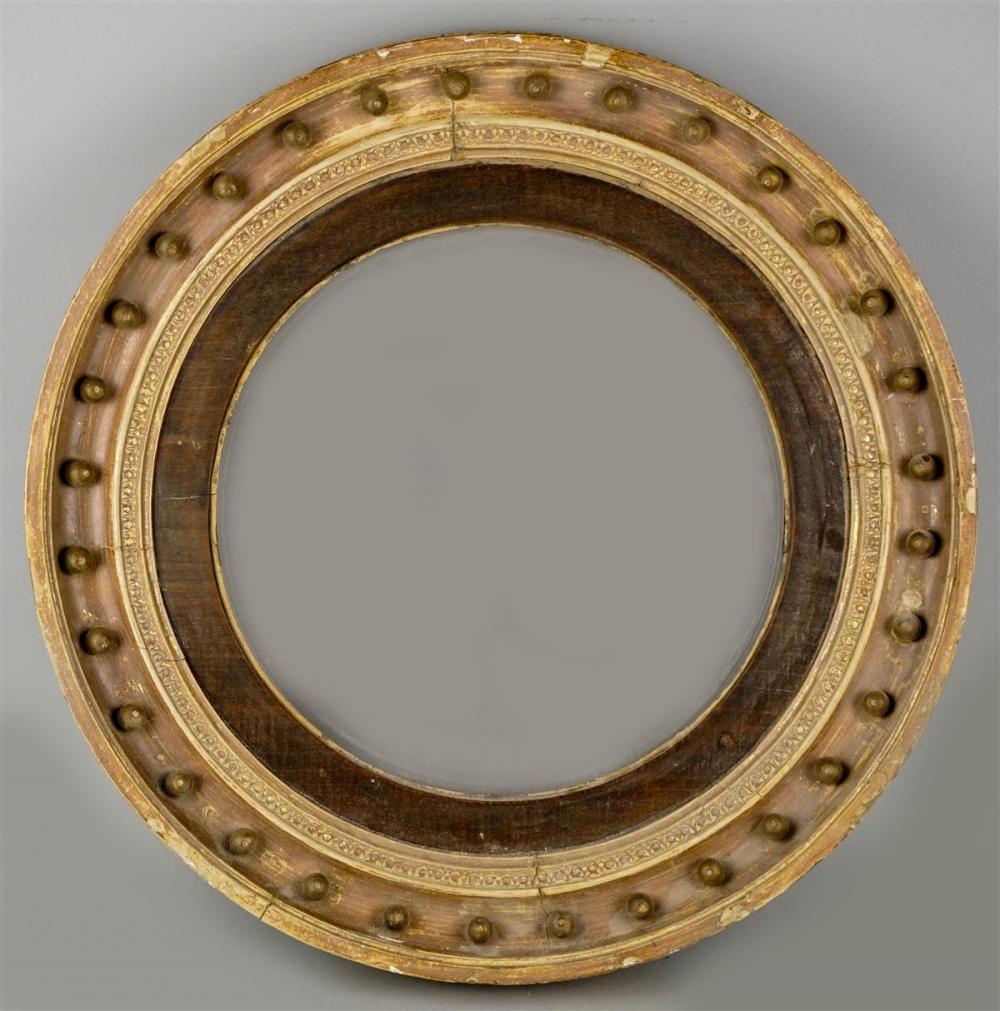 REGENCY GILTWOOD CIRCULAR CONVEX MIRROR