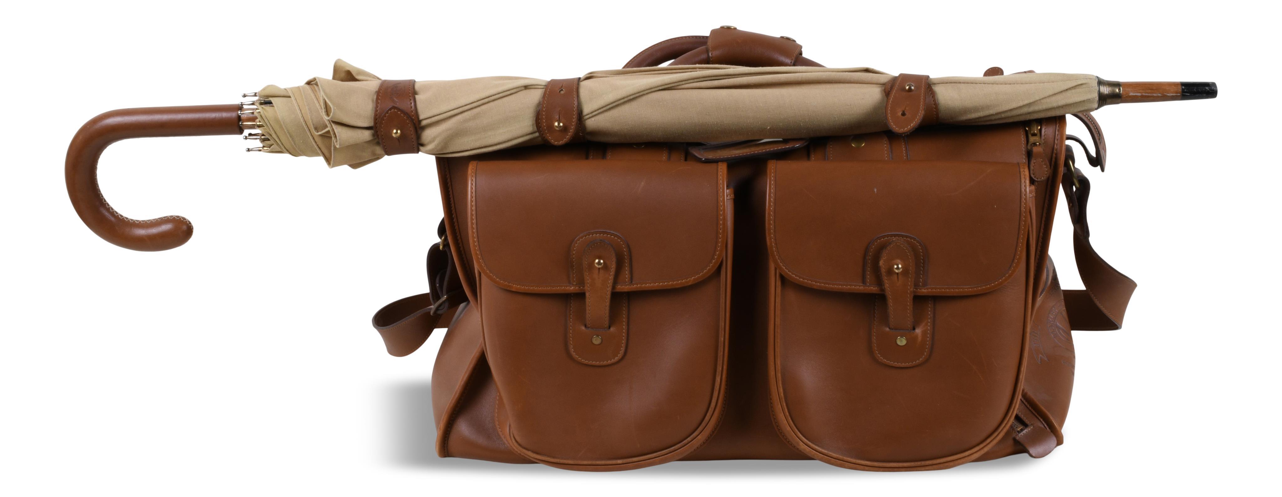 Lot - GHURKA EXPRESS NO. 2 MARLEY HODGSON BROWN LEATHER DUFFLE BAG