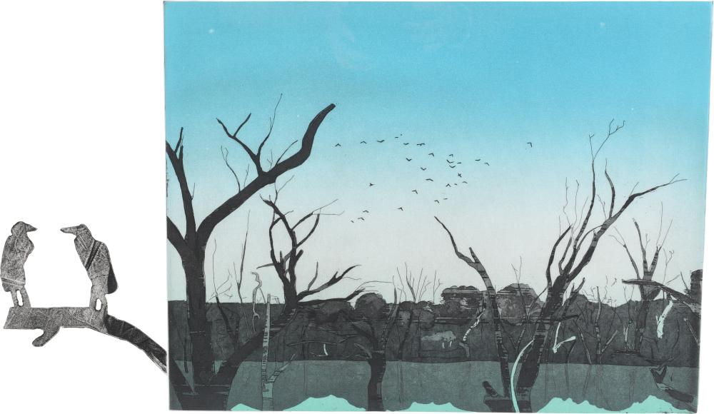FAR NORTH, 1982, Mixed media, Sheet: 22 1/4 x 30 in. (56.5 x 76.2 cm.), Frame: 24 1/4 x 32 1/4 in. (61.6 x 81.9 cm.)