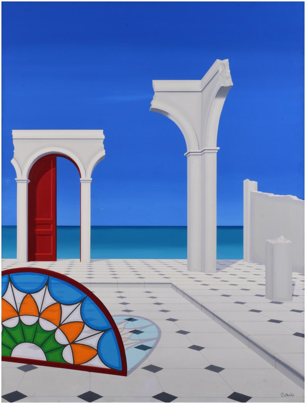 HUMBERTO CALZADA, CUBA 1944-2025, THE GARDEN XVI - 1989, Oil/Acrylic on canvas, 60 x 44 1/2 in. (152.4 x 113 cm.)