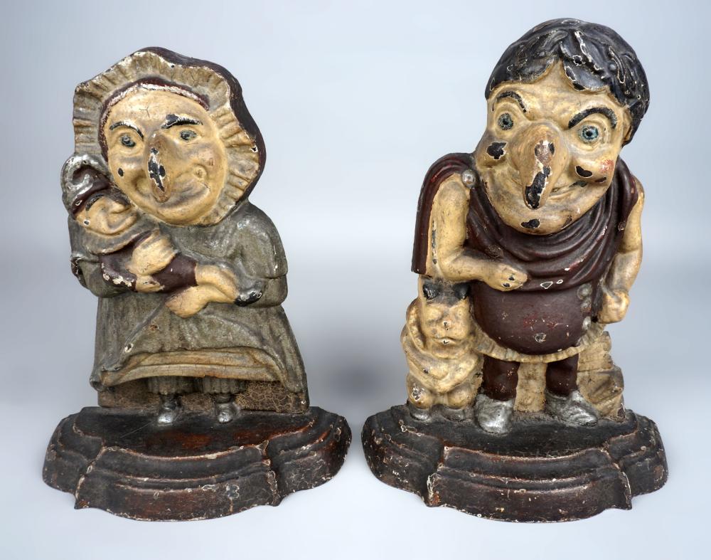PUNCH AND JUDY CAST IRON STOPS