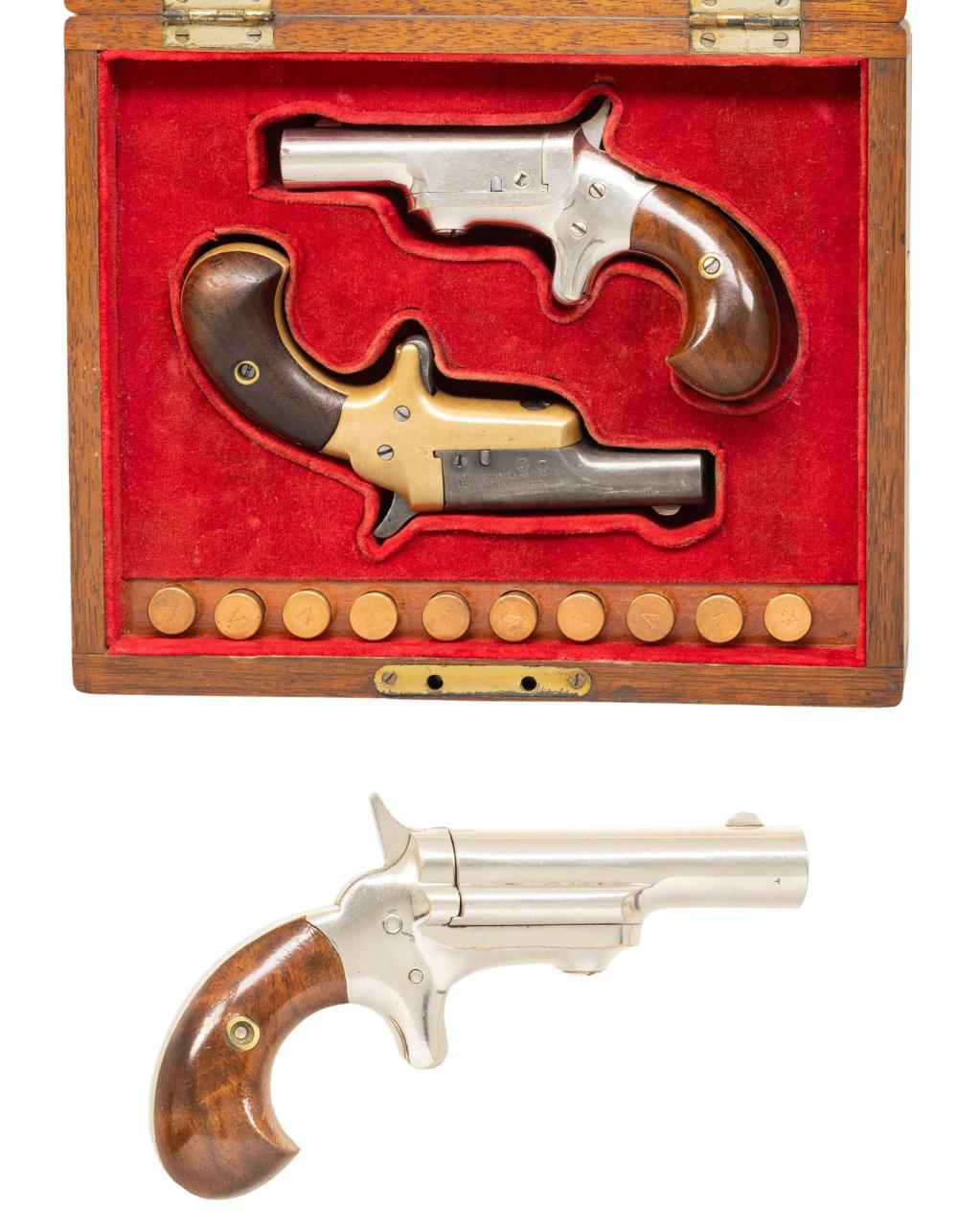 CASED PAIR OF COLT THIRD MODEL THUER DERRINGERS.