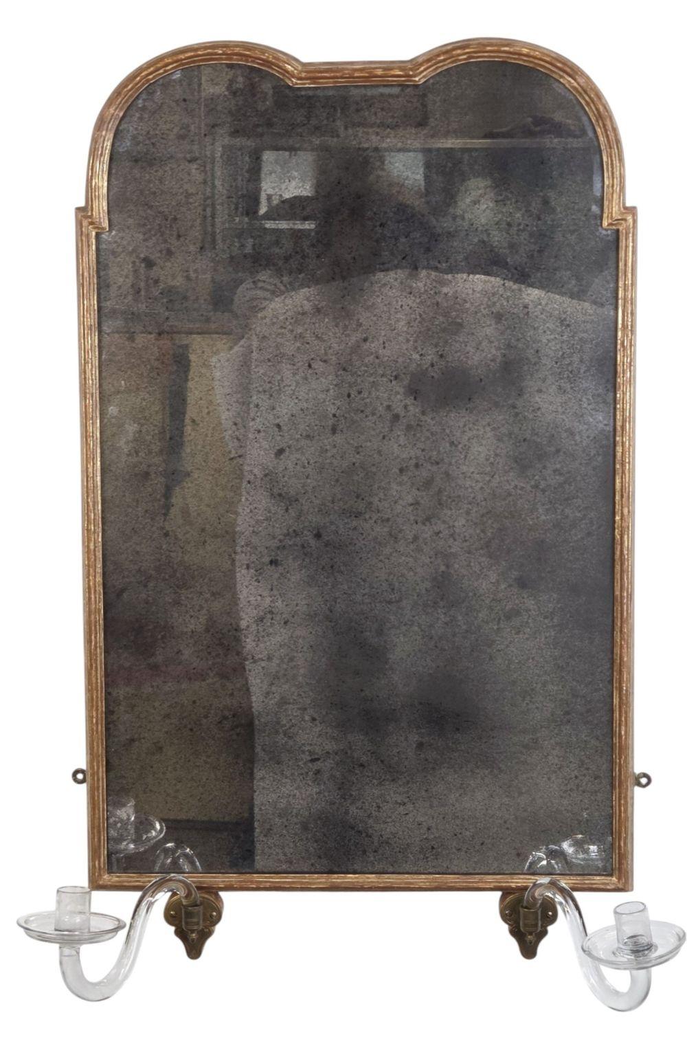 Queen Anne Giltwood girandole mirror.