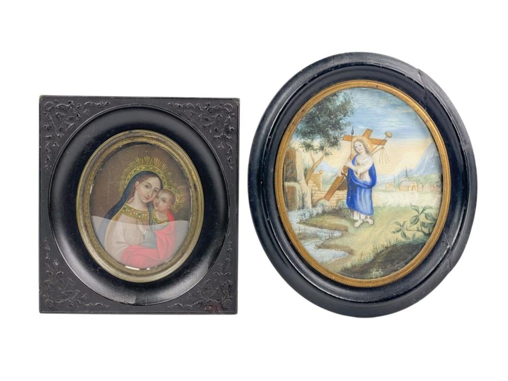 2 Religious paintings.