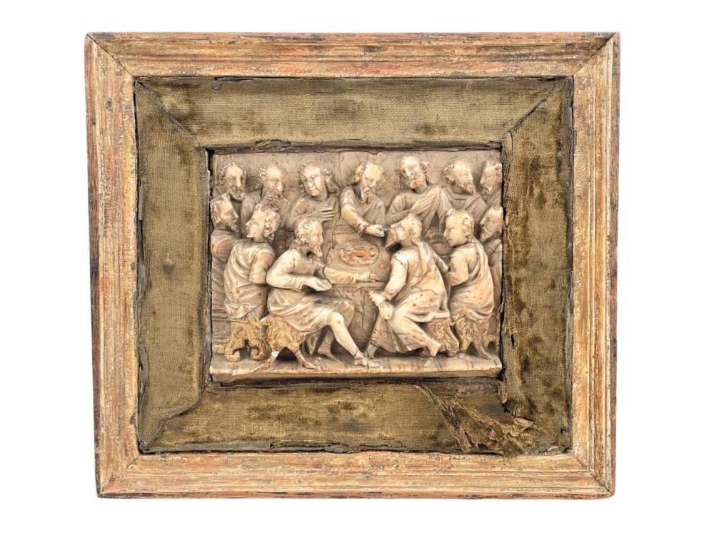 Mechelen Alabaster "Last Supper" panel.