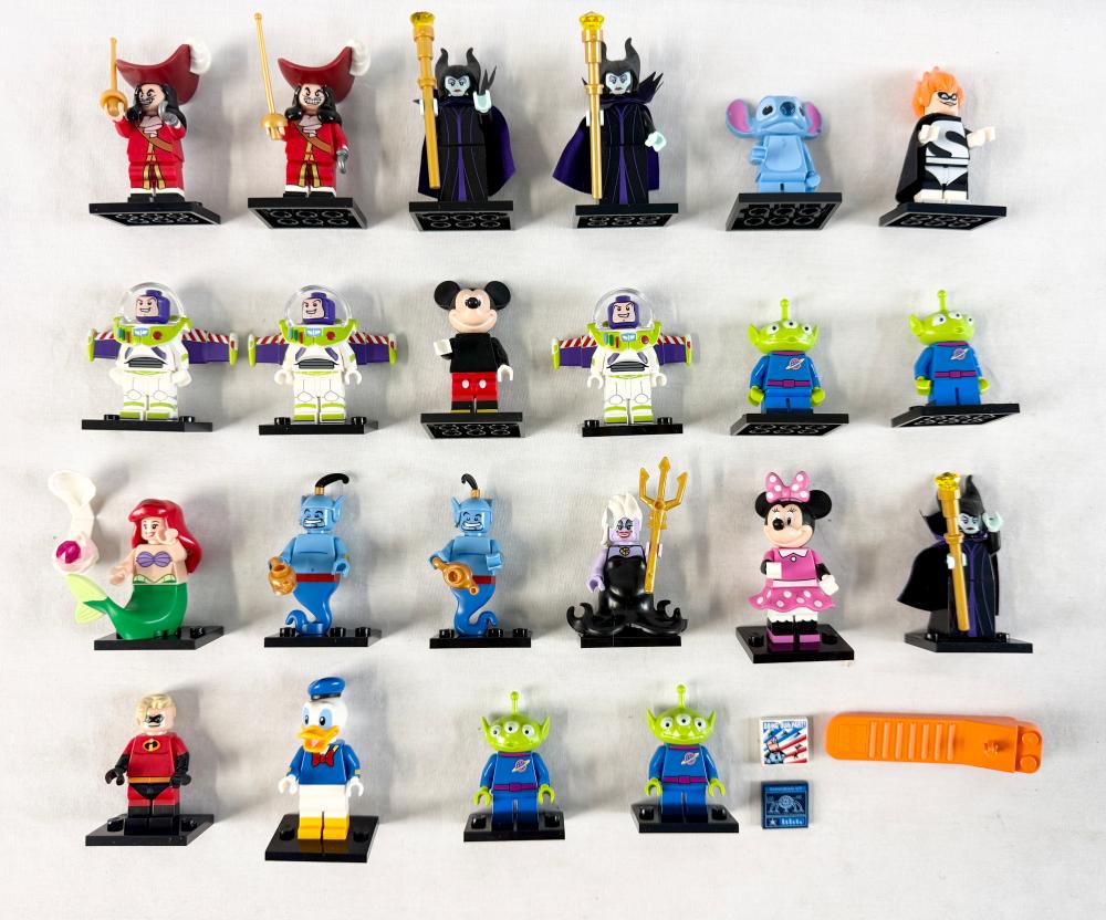 A Collection of 22 LEGO Disney Series 1 Minifigures (Set 71012)