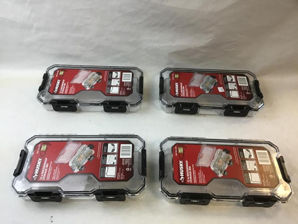 4 Husky Waterproof Storage Containers