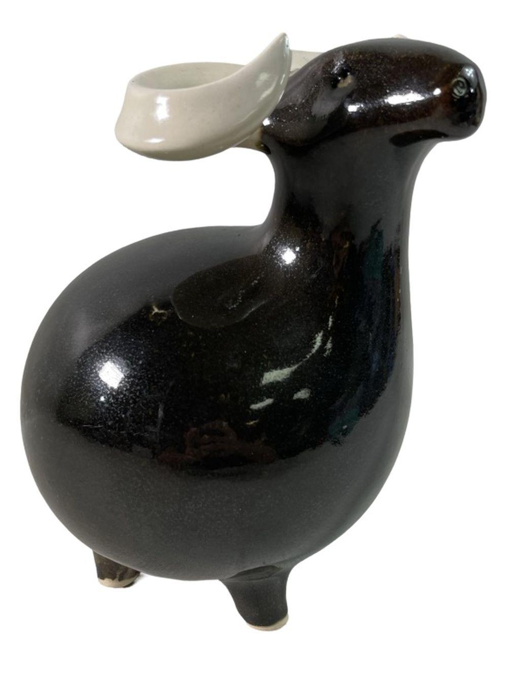 Vintage Danish Ceramic Ram Sculpture
