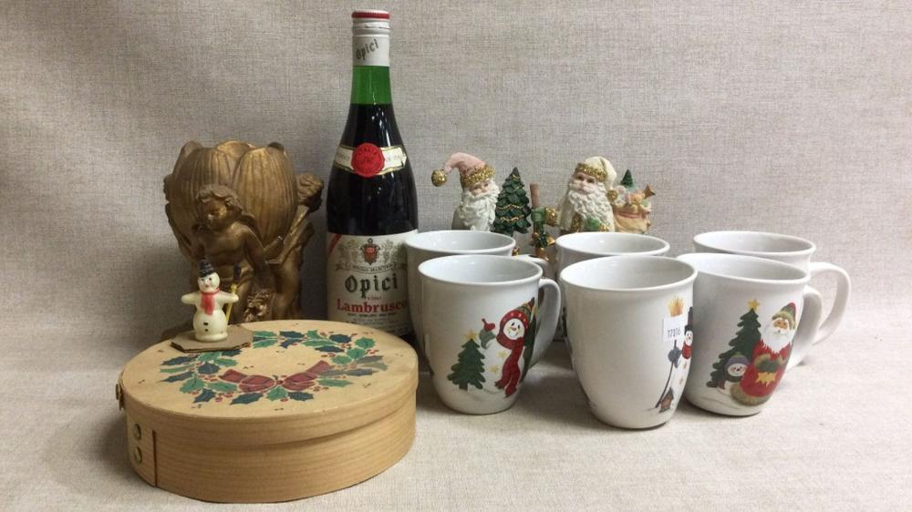 Christmas Mugs, Cherub Candle Holder,