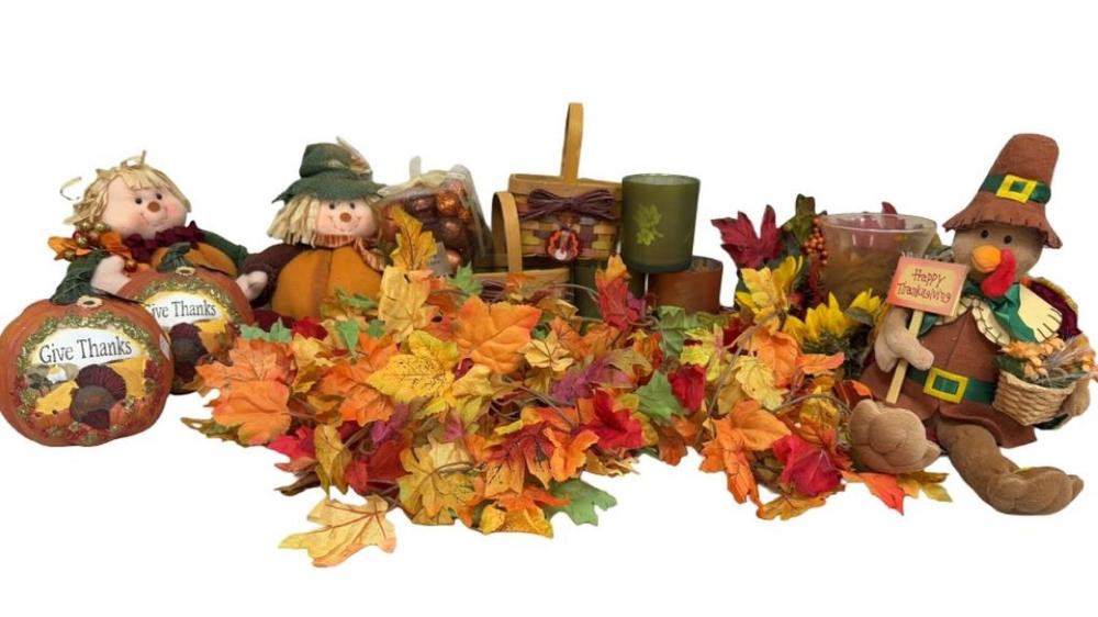Fall Decor - Autumn Leaves, Candle Holders,